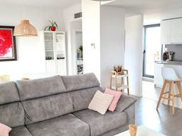 Salón con chimenea en Casa Pareada Urb. Villas L'Eliana - Maravisa