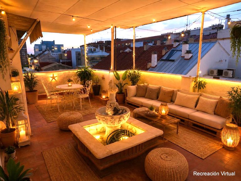 Gran terraza de ático en Valencia